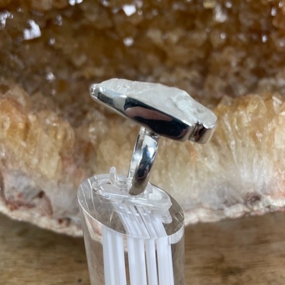 🚫SOLD🚫Unique Natural Raw Clear Quartz Arrowhead Ring. Size 7.5 - Picture 3 of 7
